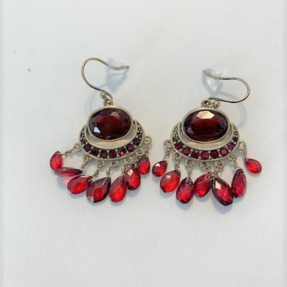 Jewelry Red And Gold Earrings Poshmark